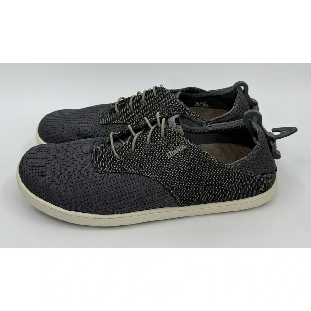 OLUKAI Nohea Moku Boat Shoes Men's Size‎ US 9 in Charcoal/Clay NWOB
